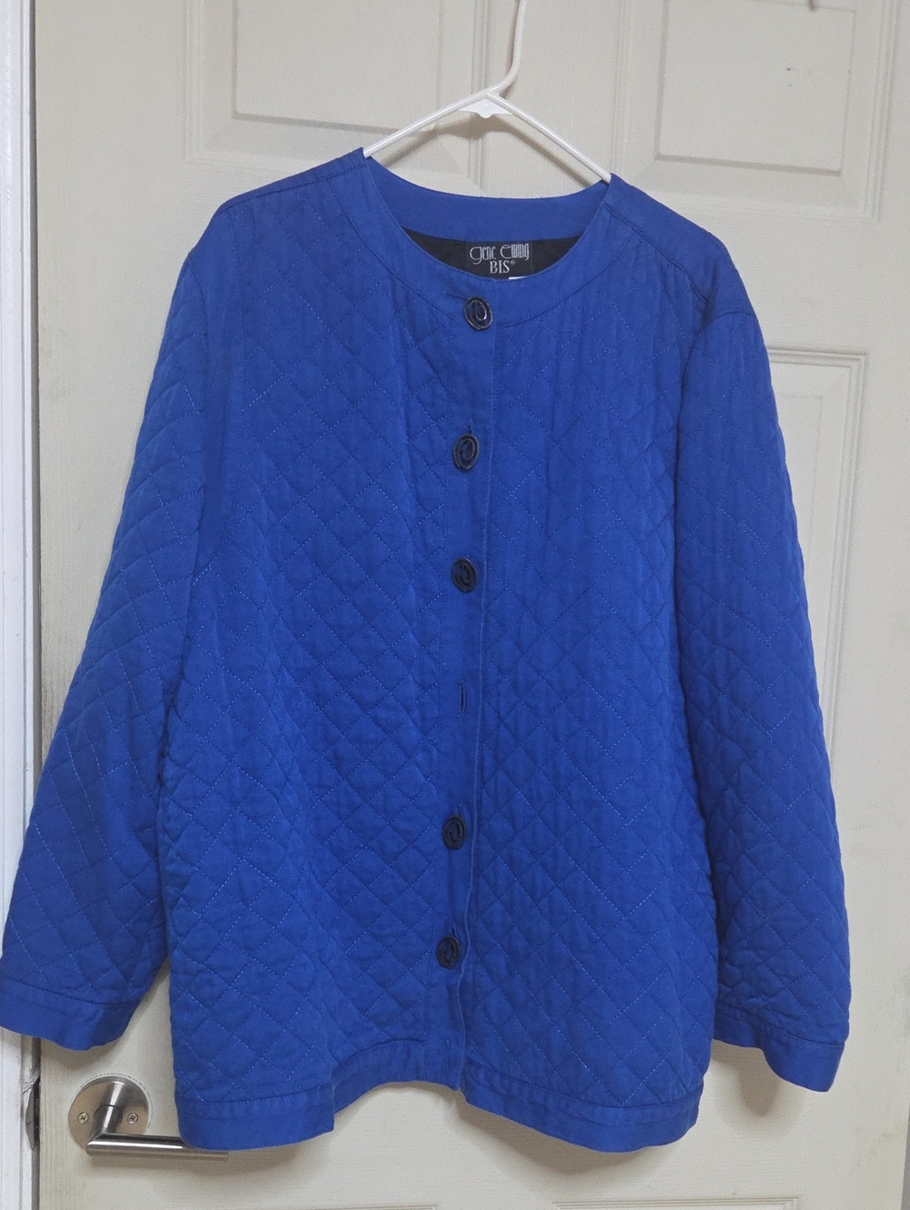 Vintage 80s Gene Ewing BIS Royal Blue Top Jacket - Made in USA - Size 1 S